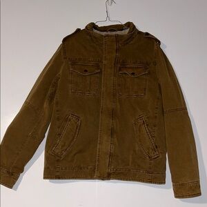 LEVI'S | Men's Sherpa Lined Trucker Cargo Chore Jacket Brown Size Medium